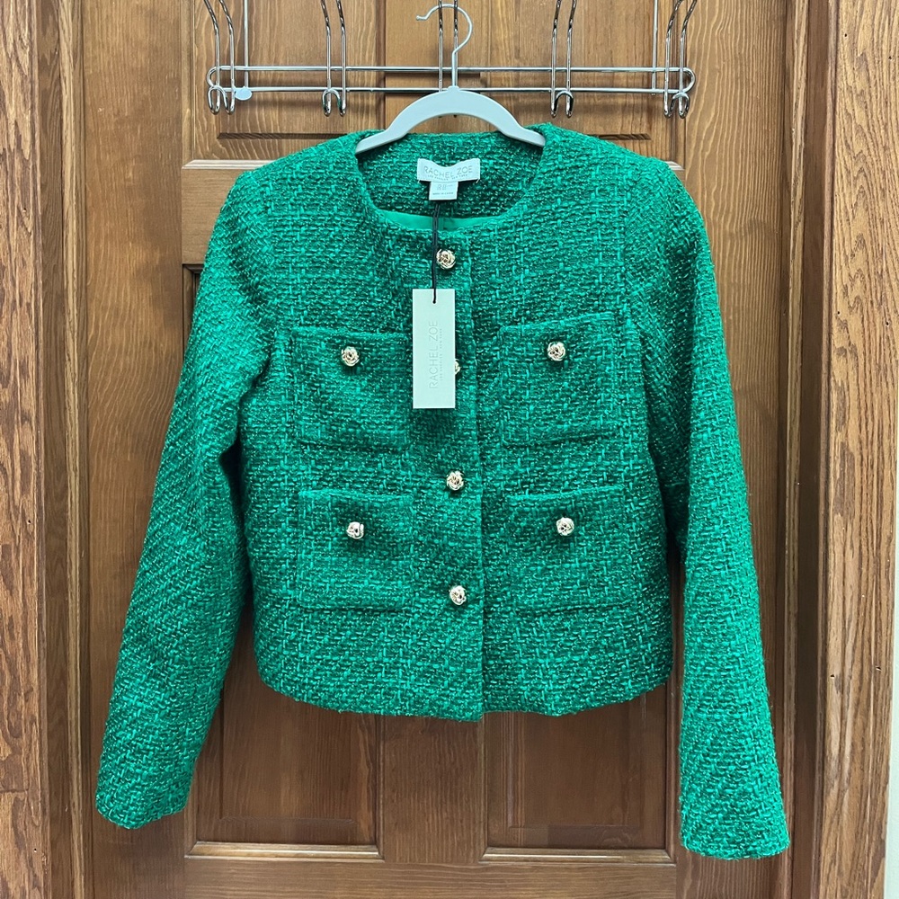 RACHEL ZOE BOUCLE 4 Pocket Blazer